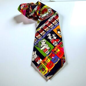 Vintage Silk Nicole Miller Vibrant Graphic Warhol Style Print Tie